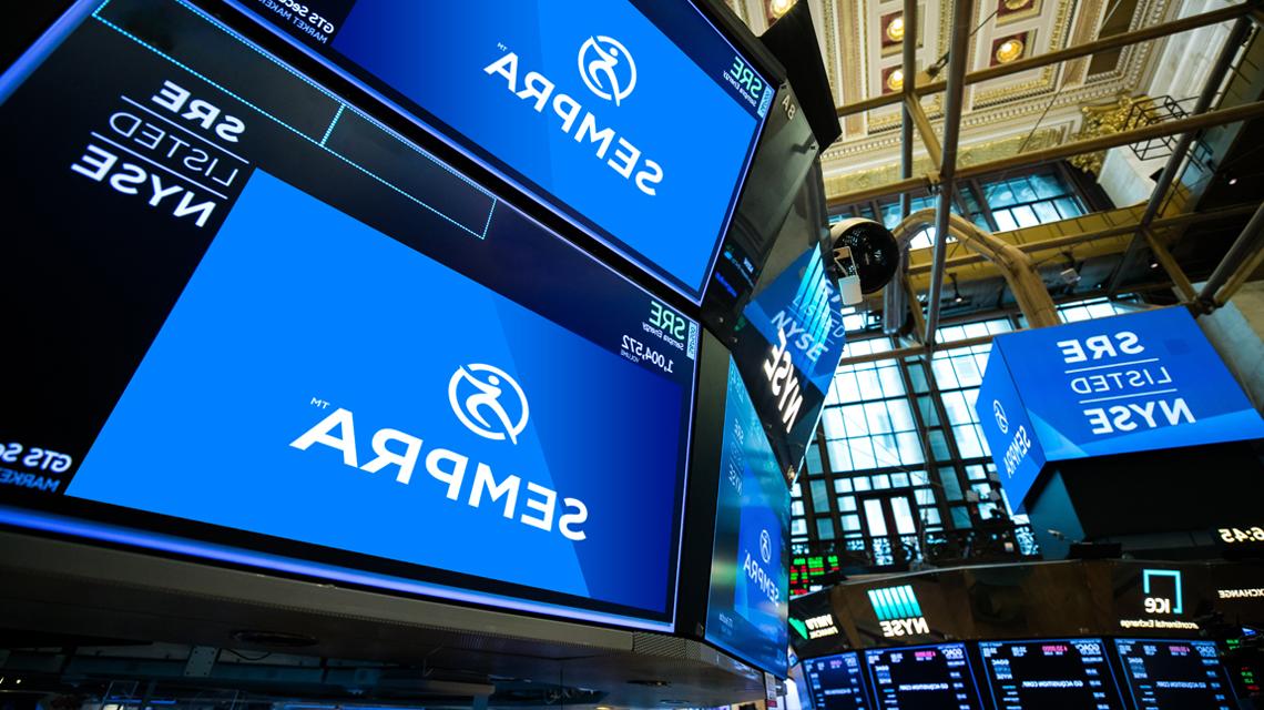 Sempra's ticker symbol on the New York Stock Exchange trading screens